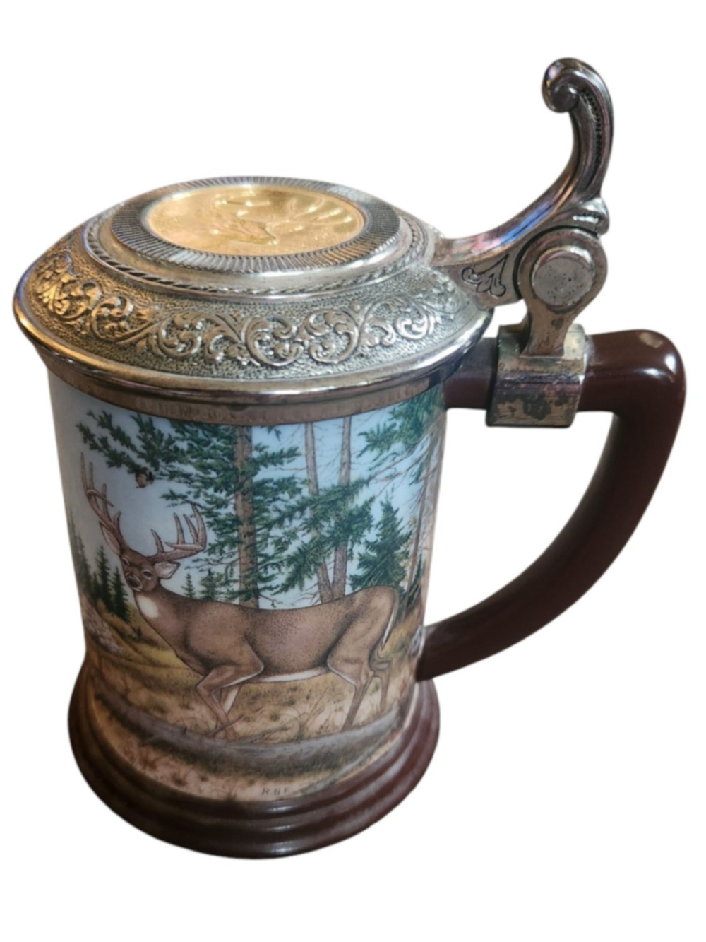 Franklin Mint “The Official 10-Point Buck Collector Tankard By Rick Fields